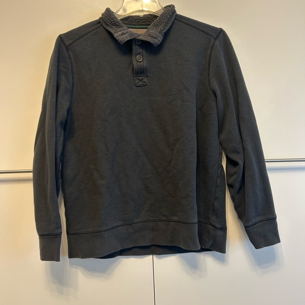 G.H. Bass & Co. Charcoal Sweater with Button Collar